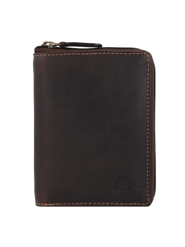 Tornado Geldbörse RFID Schutz Leder 10 cm teak brown
