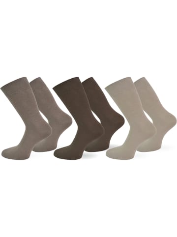 6 Paar Herrensocken For Men in Braun sortiert