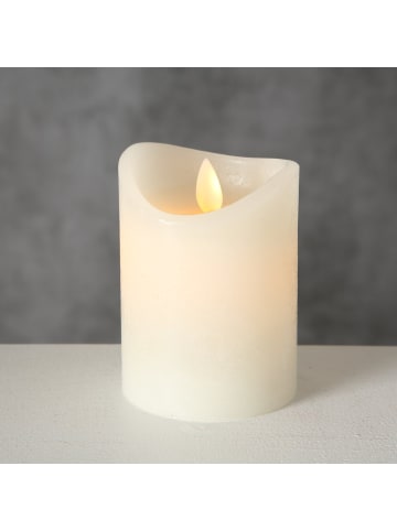 LED Kerze Bino mit Timer und Swing Flame in cremeweiss