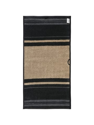 Frottier, Jacquard Duschtuch Grafik in taupe