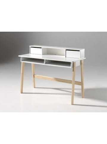 KINDERSCHREIBTISCH Karilynn 120x60x87 MDF+Massivholz Weiß