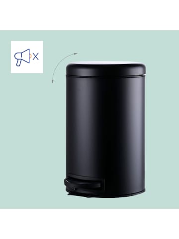 Mülleimer in Schwarz - 12 Liter