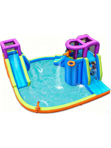 Hüpfburg mit Wasserrutsche in Bunt