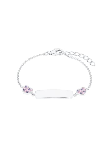 Identarmband Silber 925, rhodiniert in Lila