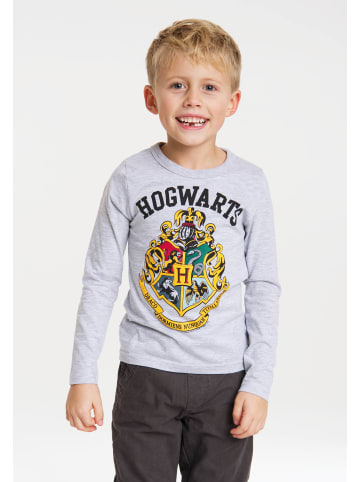 Langarmshirt Hogwarts in grau-meliert