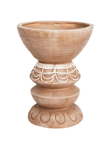 Outdoor Blumentopf DISPORUM in Braun/Beige - (W) 29 x (H) 37 x (L) 29 cm