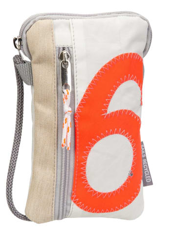 Handytasche Nautik Lütt in Weiss/Sand/Zahl Orange