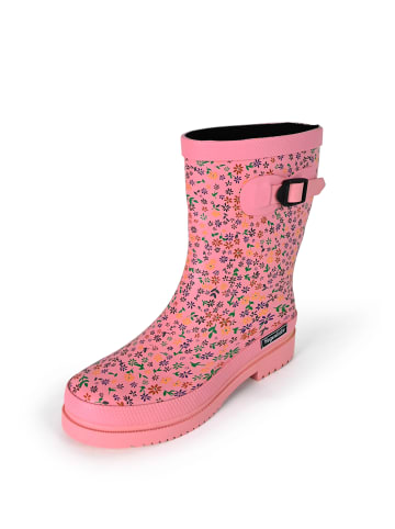 Gummistiefel Flowers Halbschaft in rosa