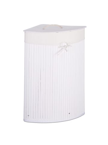 2x Eckwäschekorb in Braun/ Weiß - Je 64 l