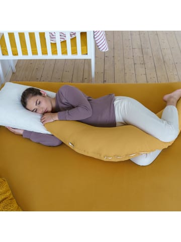 Stillkissen XL „TETRA" in ocre - (L) 190cm