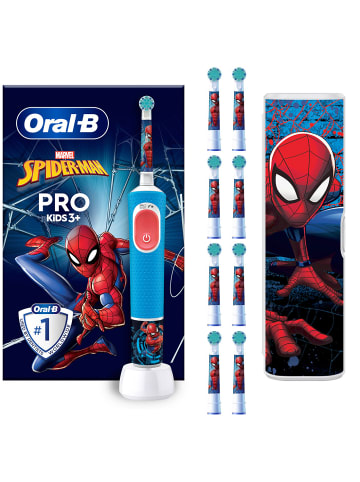 Elektr. Kinderzahnbürste "Vitality Pro Kids Spiderman" + 8 Aufsteckbürsten