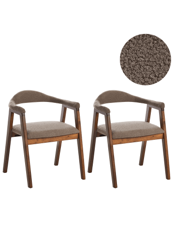 2er-Set Esszimmerstuhl ONECO in Braun/Beige