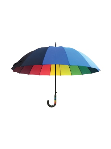 Großer Regenbogen-Regenschirm mit Automatik in Mehrfarbig