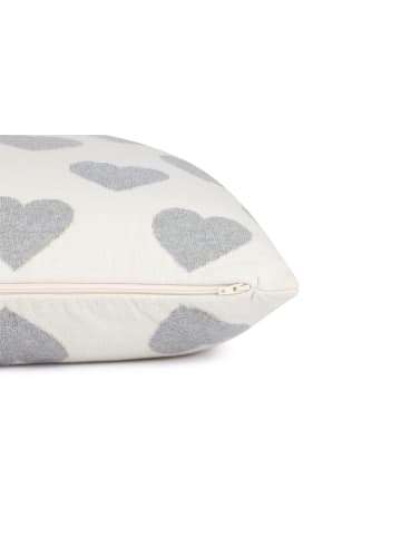 TT Kissenhülle Hearts grau - 45 x 45 cm 1 in Grau