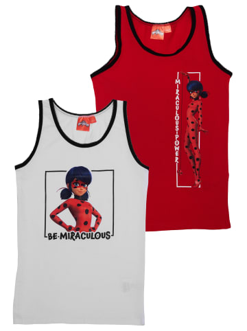 2er Pack Miraculous Unterhemd in rot/weiß