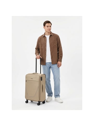 taska 4 Rollen Trolley M 65 cm mit Dehnfalte taupe