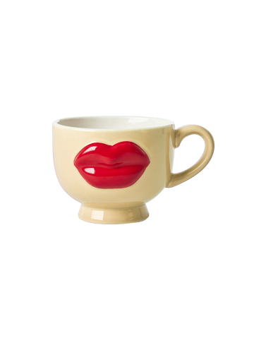 Keramik Becher Lips in creme