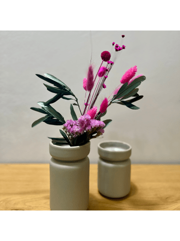 Trockenblumen Strauß Olive Garden Mini in Pink - (H) 30 cm