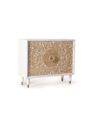 Konsole aus Mangoholz in Gold