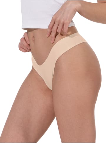 Strings "Invisible" 3er Pack Seamless Tanga in skin