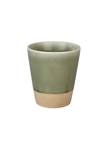 Keramik Becher mit Glasur in grün