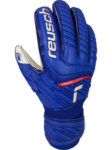 Torwarthandschuhe Attrakt Grip Finger Support in deep blue / white