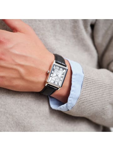 Herren-Uhr Staten Island Rechteckig Schwarz