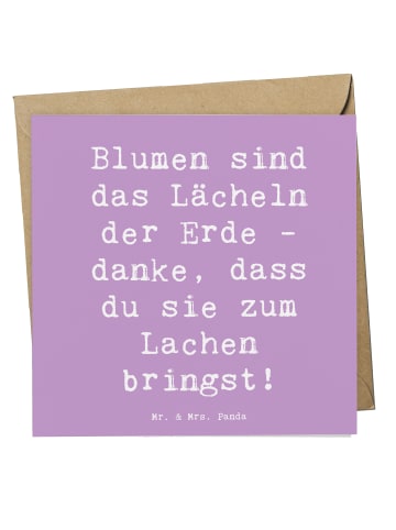 Grußkarte Spruch Florist Erde Lächeln mit Spruch in Lavendeltraum