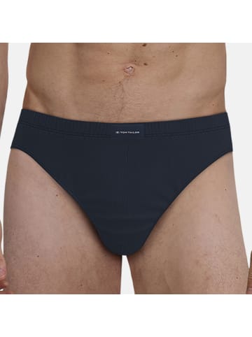 Baumwolle, Single-Jersey Slip 5er-Pack in marine/weiß