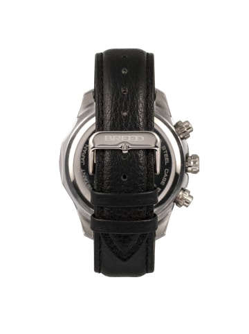 Lacroix Chronograph Uhr mit Lederarmband in Silver/Black