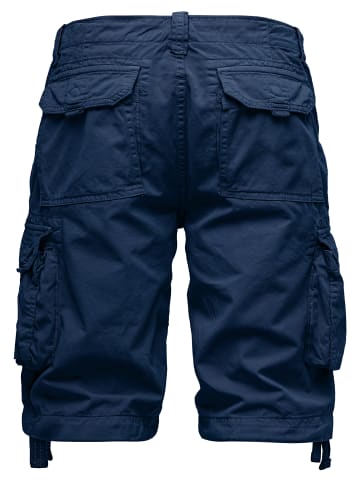 Cargo Shorts Chino Bermuda mit Kordel am Saum A&S in Navy