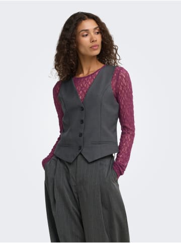 Tailoring Weste mit mittlerer Taille in Dark Grey Melange