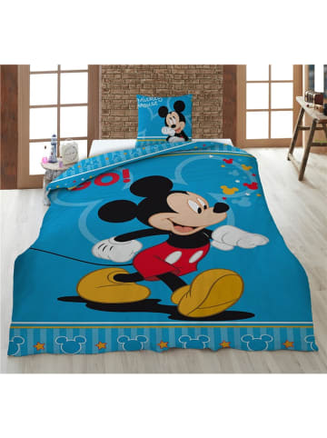 Bettwäsche-Set 140x200 cm Microfaser Bettbezug und 63x63cm Kissenbezug in Blau