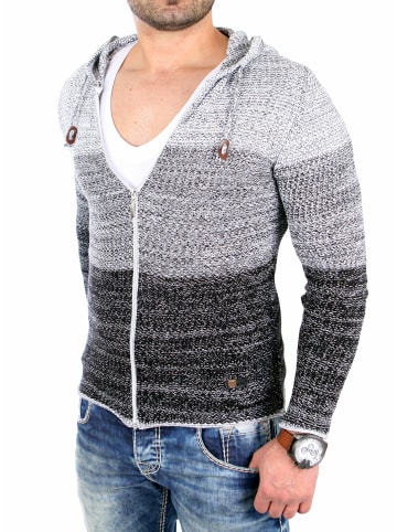 Strickjacke Colorblock in schwarz