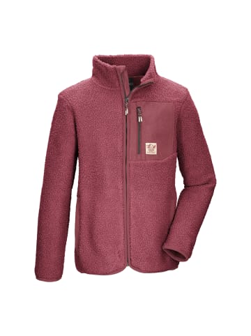 Sherpajacke mit Stehkragen in Beere381