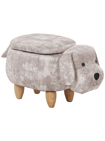 Tierhocker DOGGY in Beige/Braun - (W) 62 x (H) 38 x (L) 36 cm