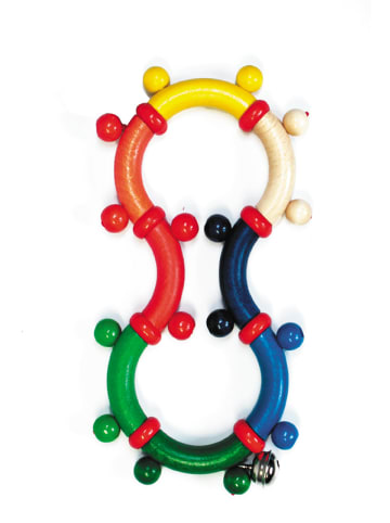 Holzrassel "Motorik 8" in Bunt