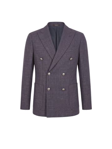 Blau Wolle Herren Jacke