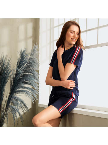 Sweat Freizeithose, kurz in marine