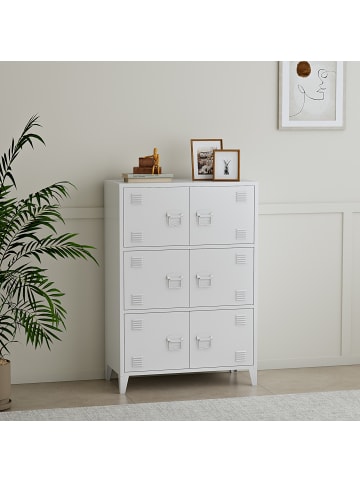 Büroschrank Hamina in Weiß (H)113cm (B)80cm (T)30cm