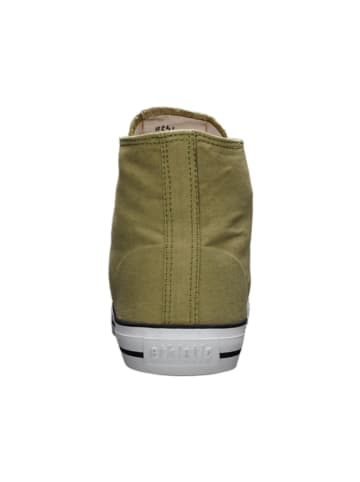 Canvas Sneaker White Cap Hi Cut in Watersign Green | Just White
