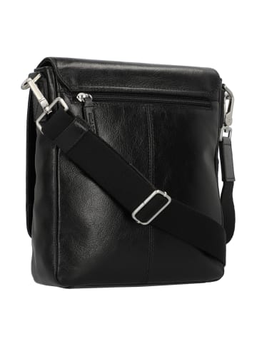 Buddy Messenger Leder 23 cm schwarz