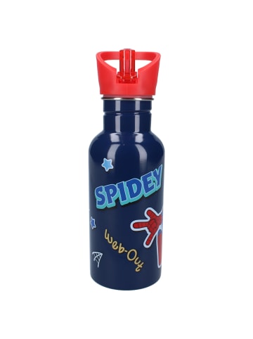 Kinder Trinkflasche 500 ml mit Strohhalm und Twist-off-Verschluss in Blau