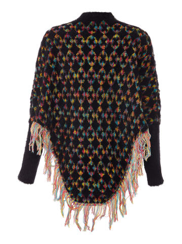 Damen Poncho in Schwarz