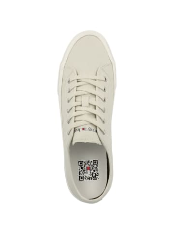 Sneaker low Tommy Jeans Lace Up Canvas Color in beige