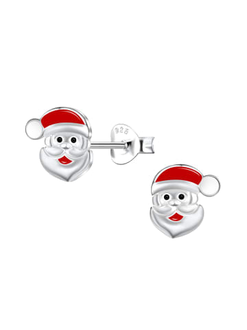 Ohrringe - Kinderohrstecker WEIHNACHTSMANN in 925 Silber - 2-tlg.