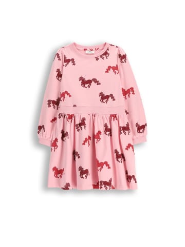 Langarm-Sweatshirtkleid in gedämpftes Rosa