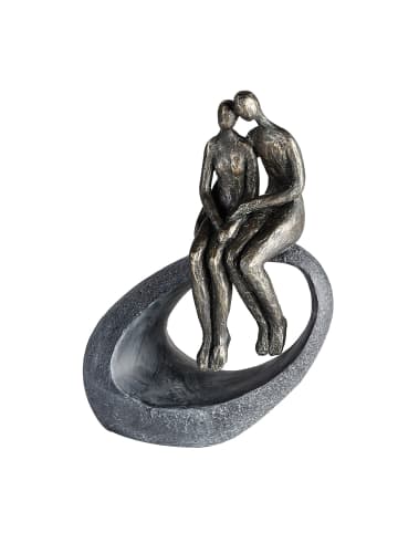 Skulptur Moment bronzefarben, grau - (H) 27 cm
