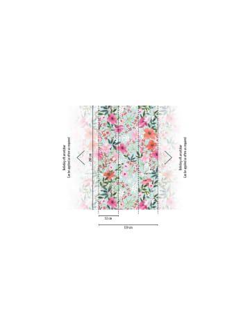 Tapete Tropical Bloom in Bunt