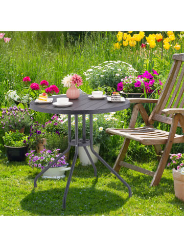 Gartentisch in Grau - (H)75 x Ø 80 cm